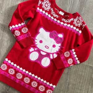 Hello Kitty Red and Pink Knit Sweater